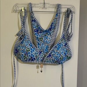 Floral Striped Bikini Set